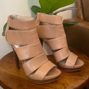Elegant Tan Strappy Heels